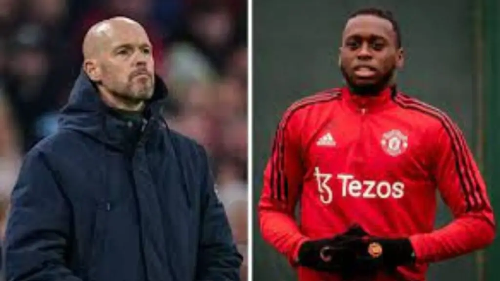 Erik ten hag and Wan-Bissaka