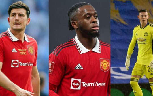 Dean Henderson, Wan-Bissaka, and Maguire