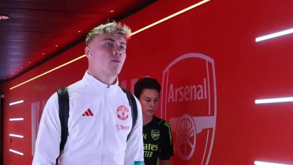 Rasmus Hojlund at Manchester United vs Arsenal