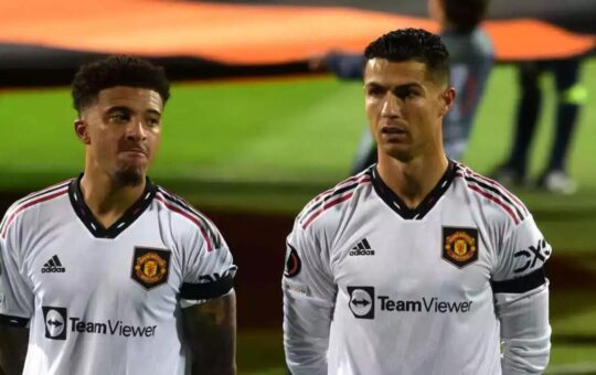 Cristiano Ronaldo and Jadon Sancho